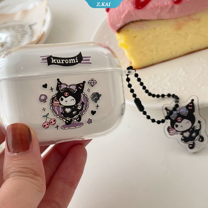 Kuromi Soft Case Silikon Earphone Bluetooth Motif Kartun Untuk AirPods 1 2 Pro