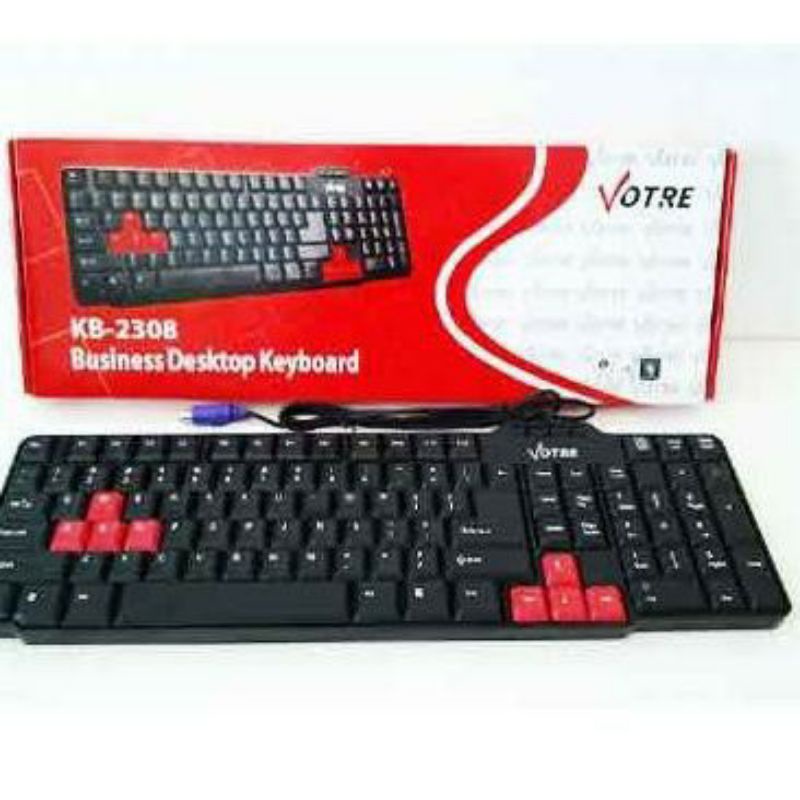 KEYBOARD KABEL USB VOTRE KB2308 HITAM, KEYBOARD VOTRE BASIC KABEL USB, FOR LAPTOP / PC