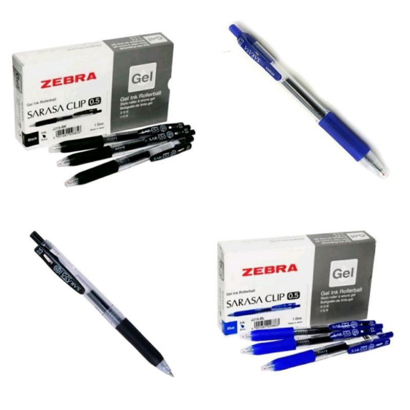 

Bolpen Sarasa Clip 0.5 mm Zebra hitam , biru