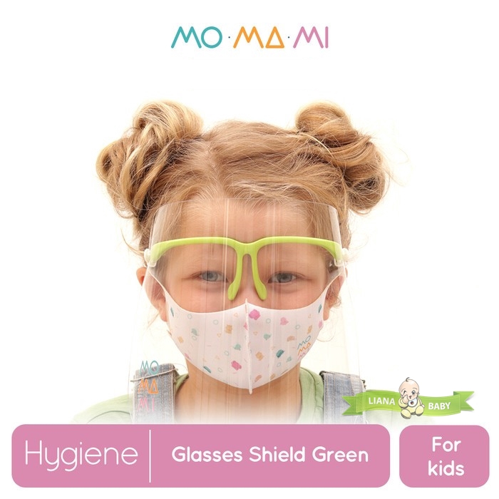 PERA505 FACE SHIELD MOMAMI COMFI FACE GLASSES GREEN SHIELD FOR KIDS