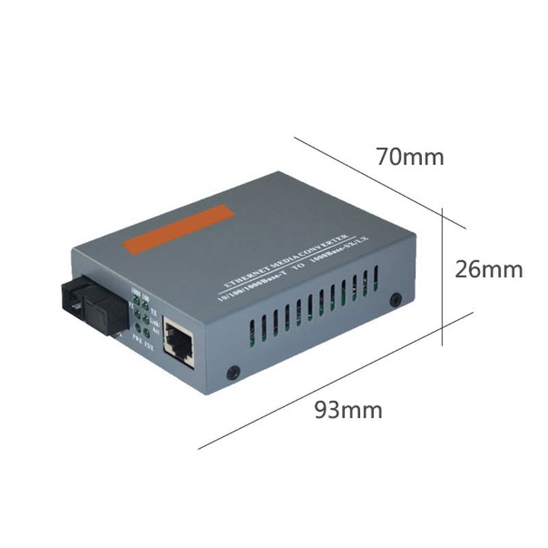 Fiber Optic Media Converter HTB-GS-03 A+B Optical Netlink HTBGS03 1000Mbps Single Mode 3100 RJ45