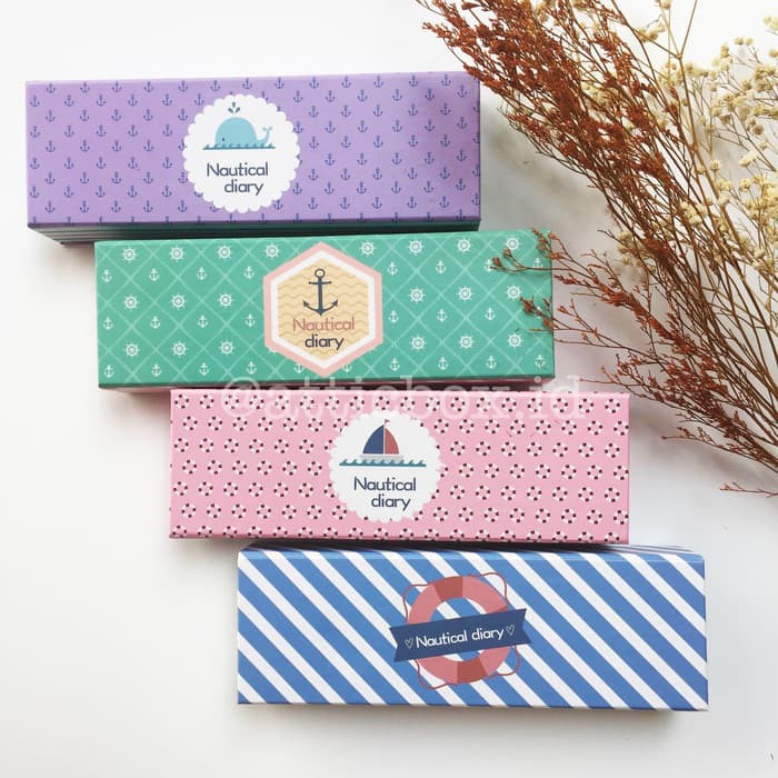 

Pencil Case Kotak Pensil Nautical Diary - Ungu