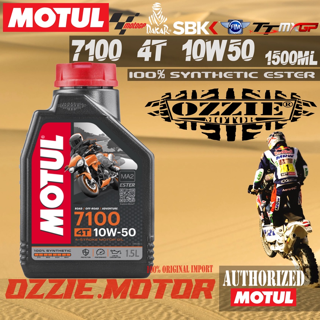 MOTUL 7100 4T 1.5L 10W50 1500ml OLI MOTOR IMPORT ORIGINAL