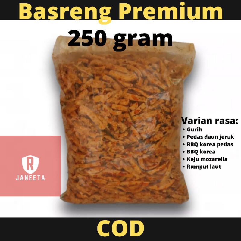 Basreng Pedas Daun Jeruk Premium 250 gram Kemasan biasa Termurah-5