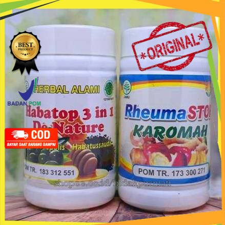 Obat Rematik Encok Nyeri Sendi Rheumastop Habatop 3in1 De Nature