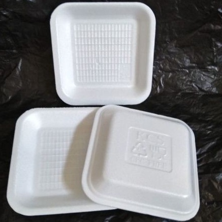 Square Foam Tray Ukuran  12 x 12/Lepek/Alas Makanan