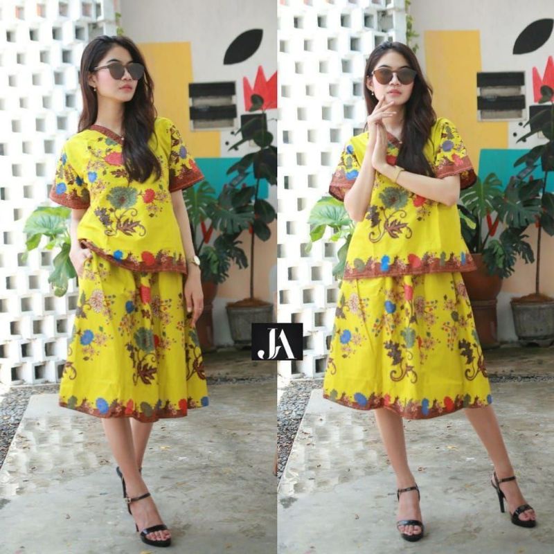 Setelan Rok Batik Unggul Jaya Baju Santai Baju Wanita