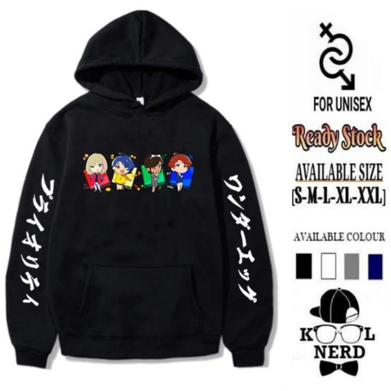 SWEATER MANGA JEPANG TELUR AJAIB WONDER EGG PRIORITY KAWAI RIKA AND FRIENDS ~ READY SIZE S-XXL
