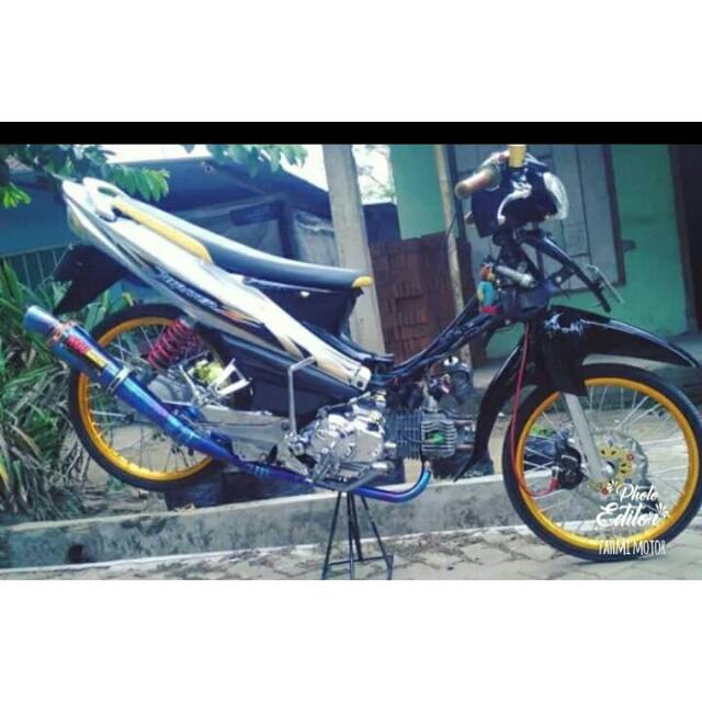 Knalpot kou bluemoon kolong jupiter z vega r supra x grand revo supra 125 smash shogun blade dll