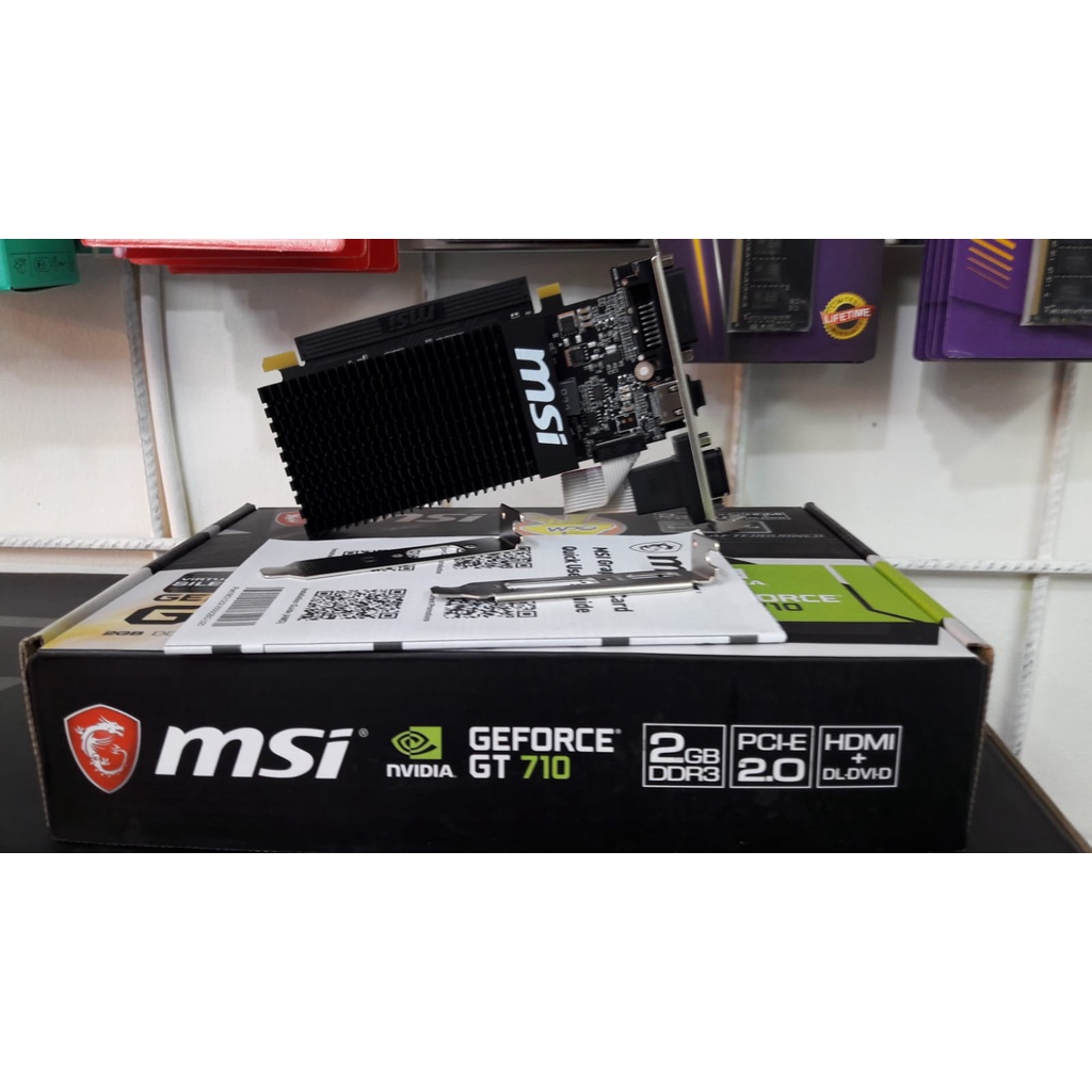 VGA Card MSI NVIDIA GEFORCE GT 710 2GB GDDR3 64bit HDMI,VGA,DVI