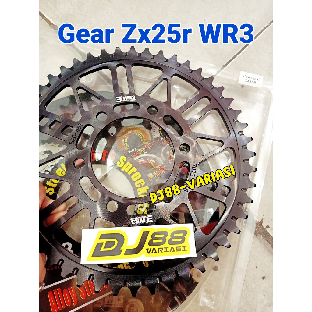 Gear belakang ZX25R WR3 520 ukuran 48T 49T gir rear sproket 4 cyclind-1