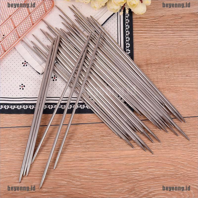 Bey 35pcs Jarum Rajut Lurus Bahan Stainless Steel Panjang 20cm