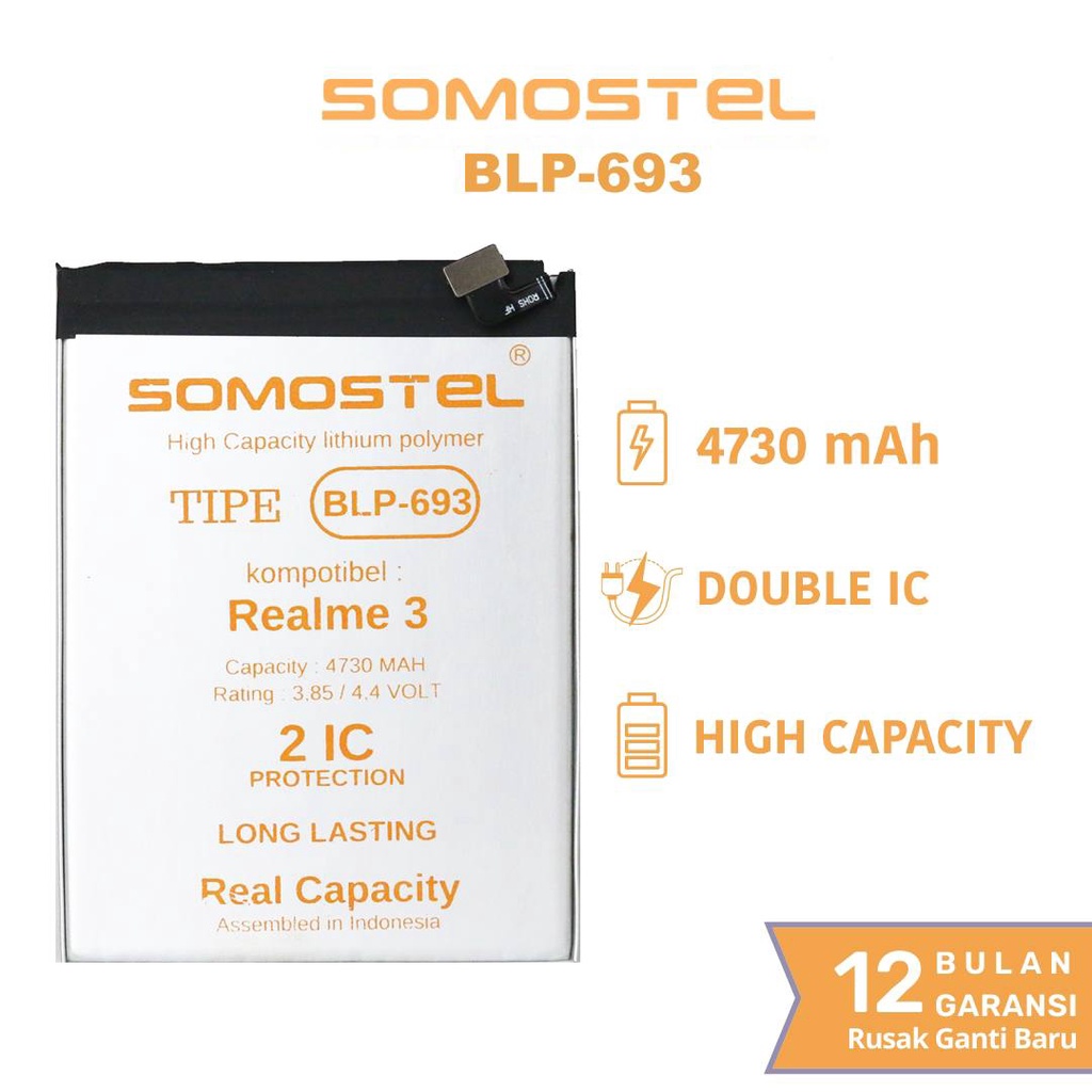 Somostel - BLP693 Realme 3 Batre Batrai Baterai