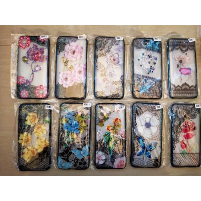 Xiaomi Redmi 7 SOFTCASE BATIK hena flower bunga cantik PREMIUM