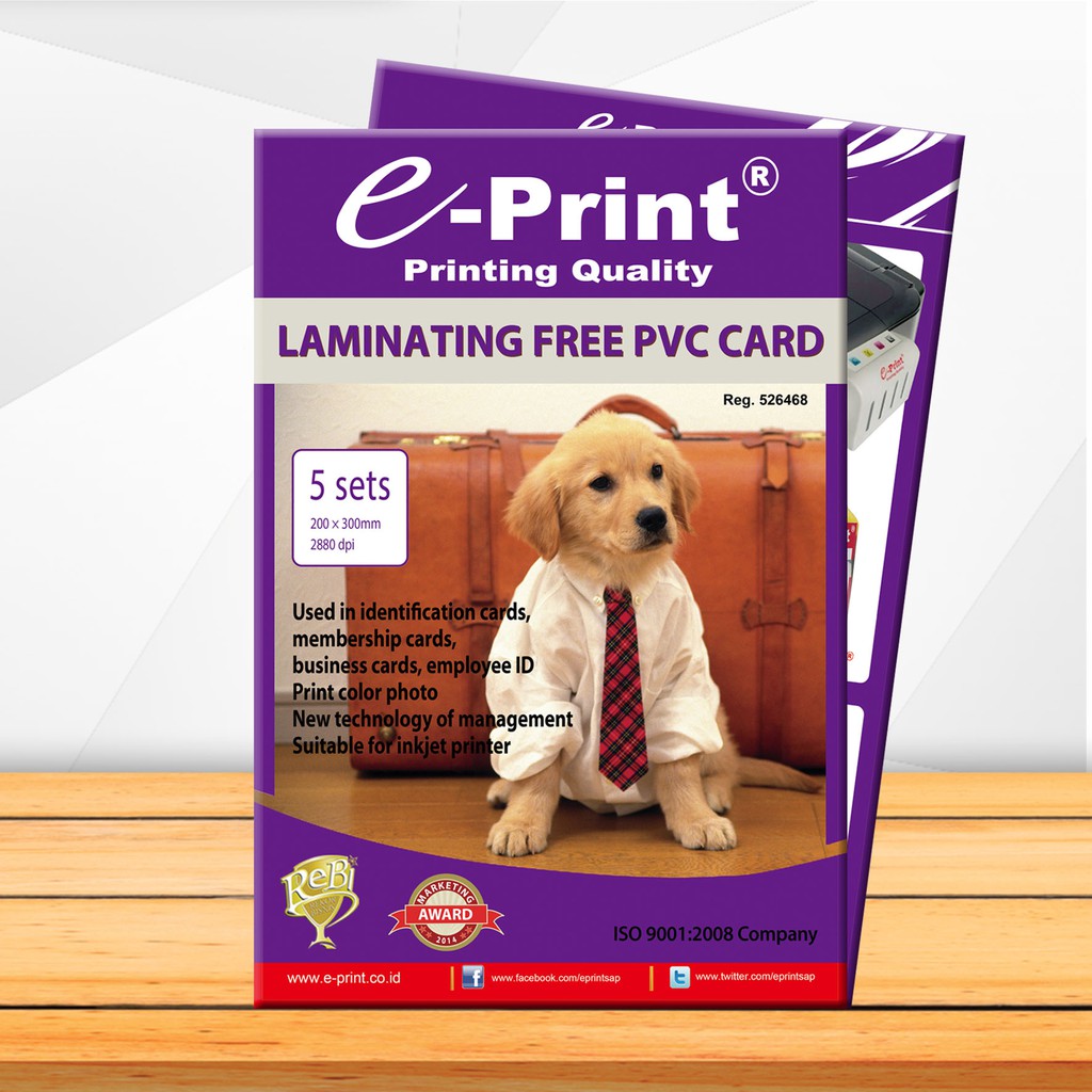 

Kertas Laminating Free PVC Card Ukuran 200mm X 300mm 5set e-Print