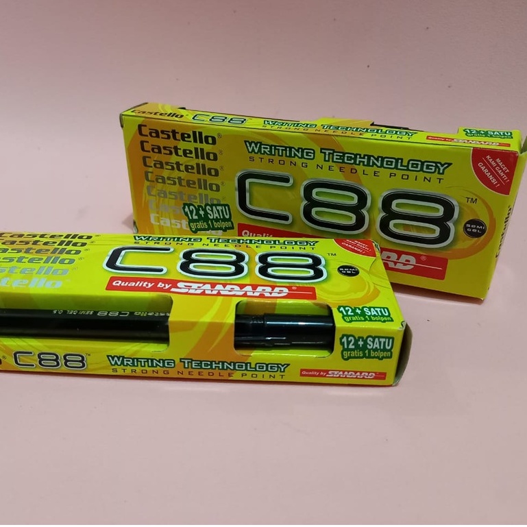 C88 Pen/PULPEN STANDARD C88 Castello/castelo/pulpen hitam/standard (1 Pack)