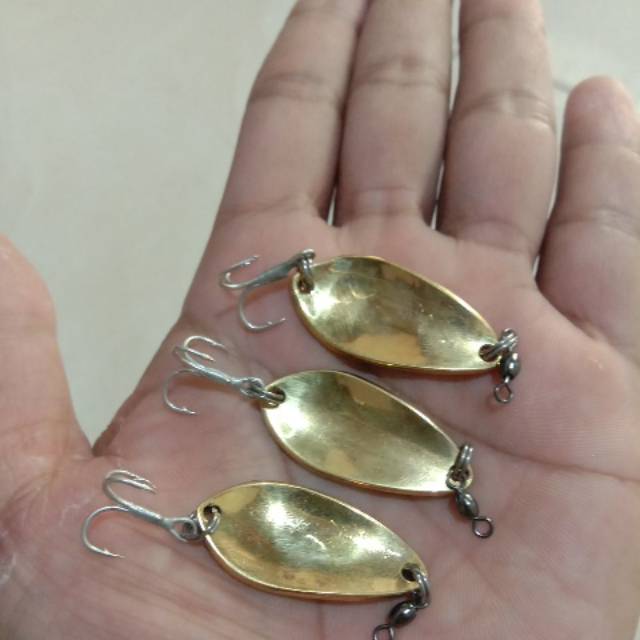 lure spoon kuningan handmade 7g