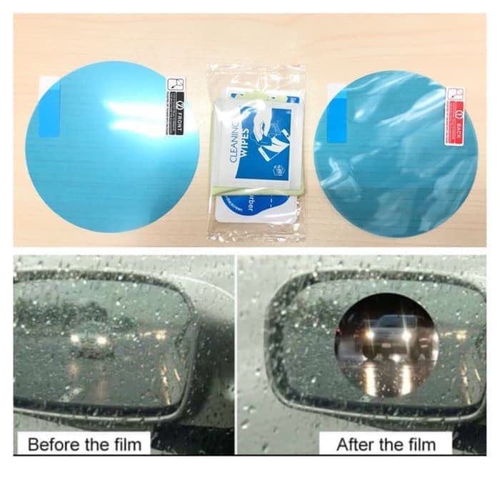 Anti Fog Film for Side - Spion Mobil Anti Embun 95 x 95 cm Bulat