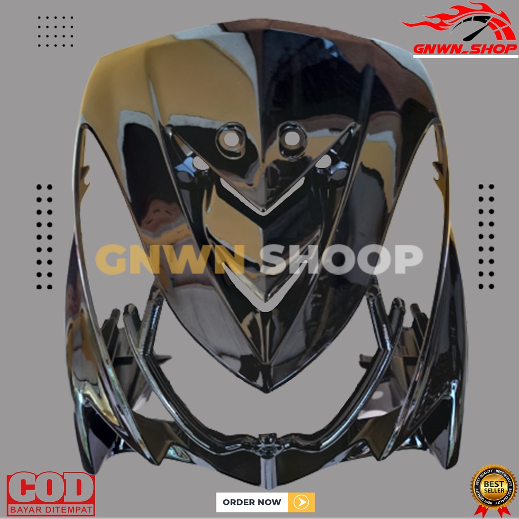 cover tameng body depan Mio soul lama karbu hitam