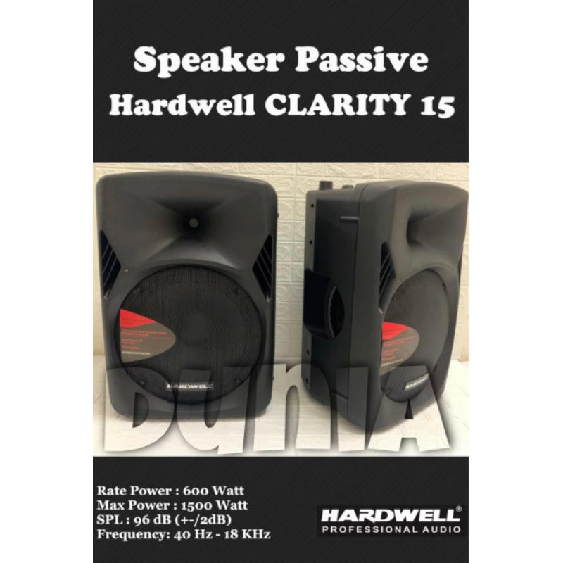 Speaker Pasif Hardwell CLARITY 15 Original Passive 15 inch