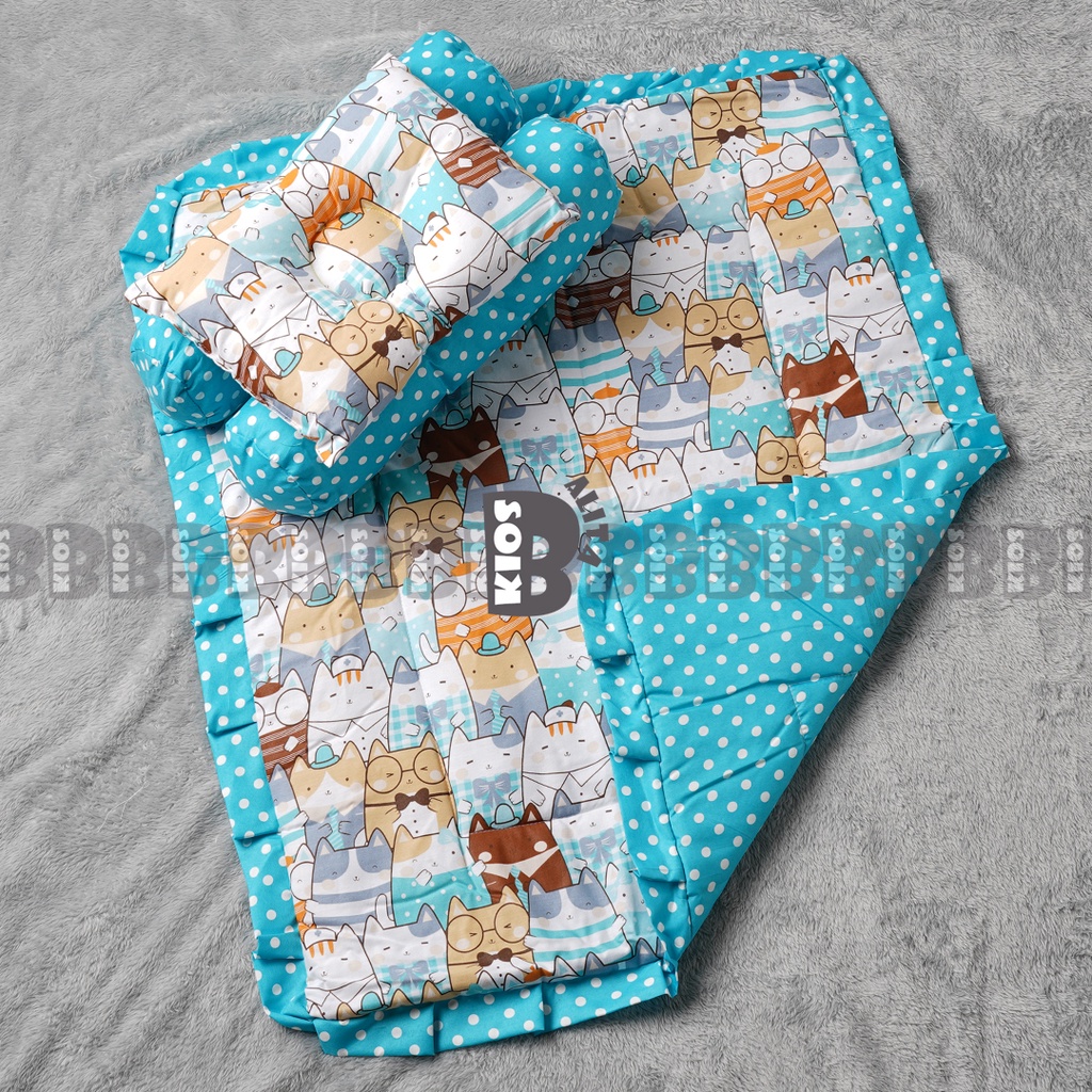 BED COVER SET BAYI Bed Cover Bayi Bantal Guling Selimut Bayi Tempat Tidur FREE tas mika Kado Lahiran-HUISKAT