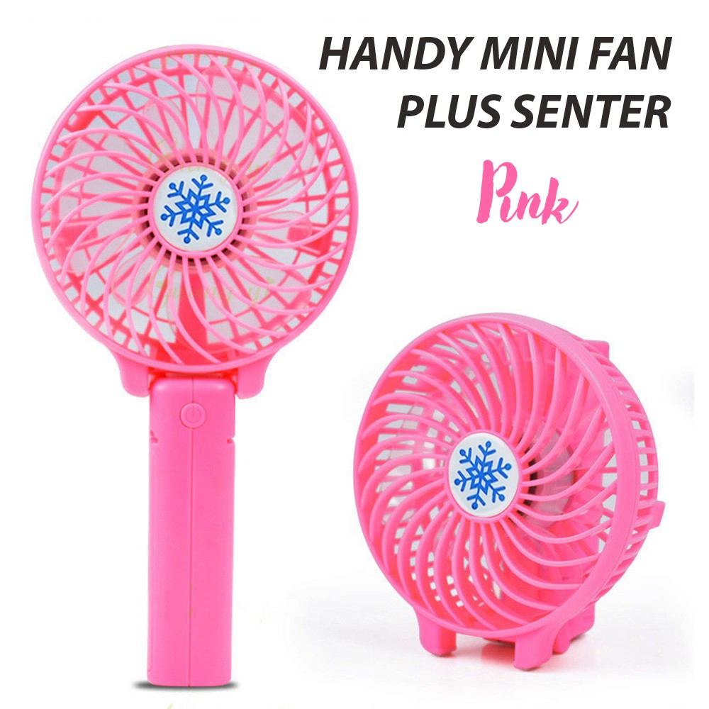 Trend-Handy Mini fan Kipas Angin Portable 2 in 1 Bisa di lipat dan genggam