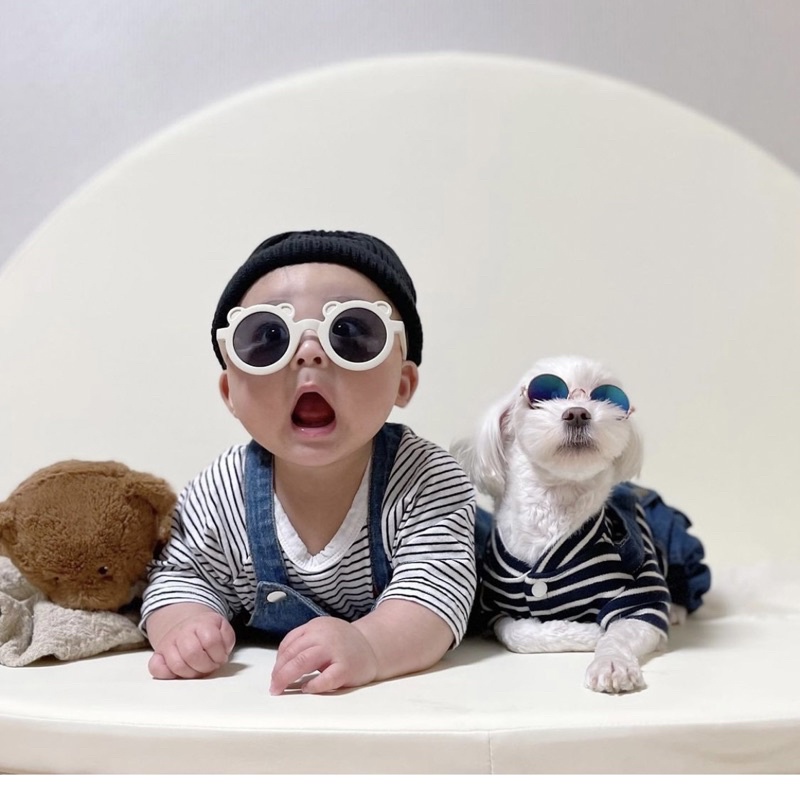 ( GS ) Kacamata Hitam Anak Frame Beruang FashiON Import