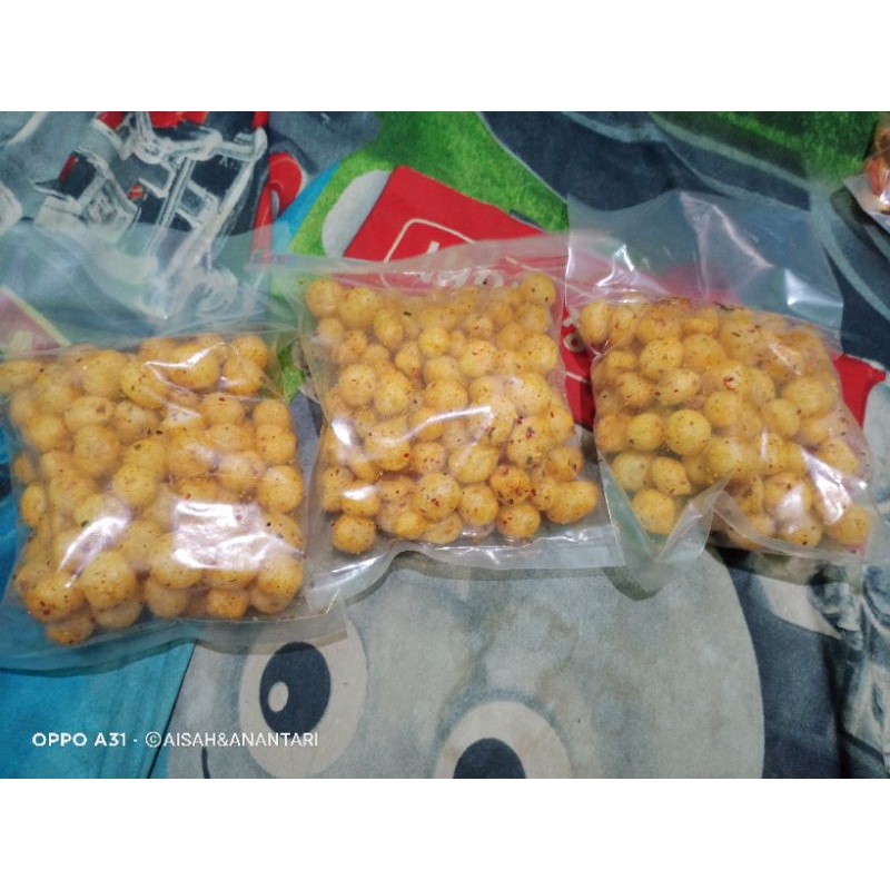 

cimol pedas daun jeruk/cimol krispi