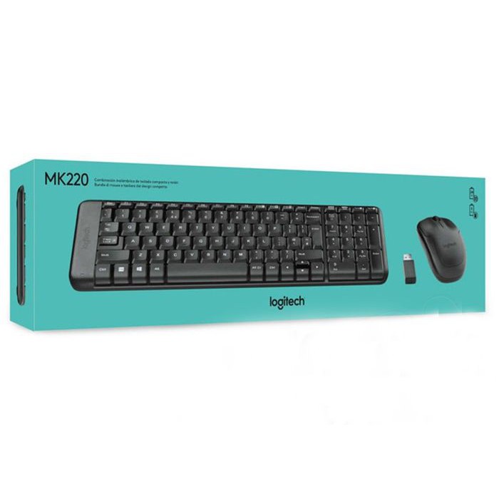 Logitech Wireless Mouse Keyboard MK220 / Combo / MK 220 garansi resmi