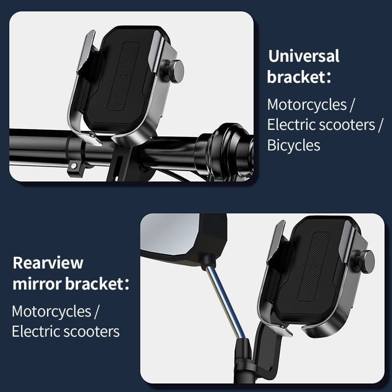 BASEUS ORIGINAL Armor Motorcycle Bicycle Phone Holder Sepeda Motor Bike Standing Stang Bracket Duduk