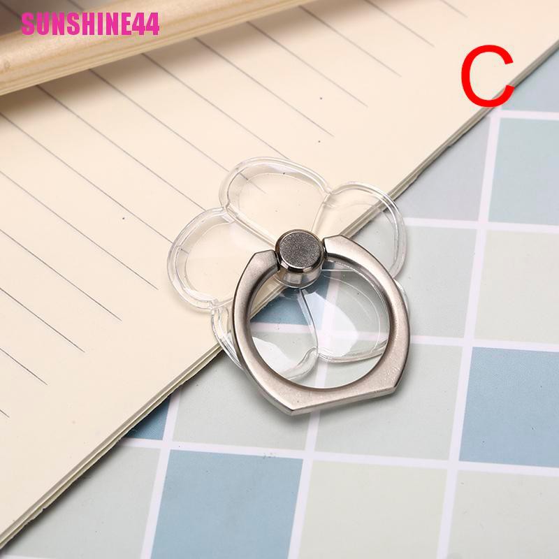 (SUN44) 1pc ring stand holder Transparan Untuk Handphone