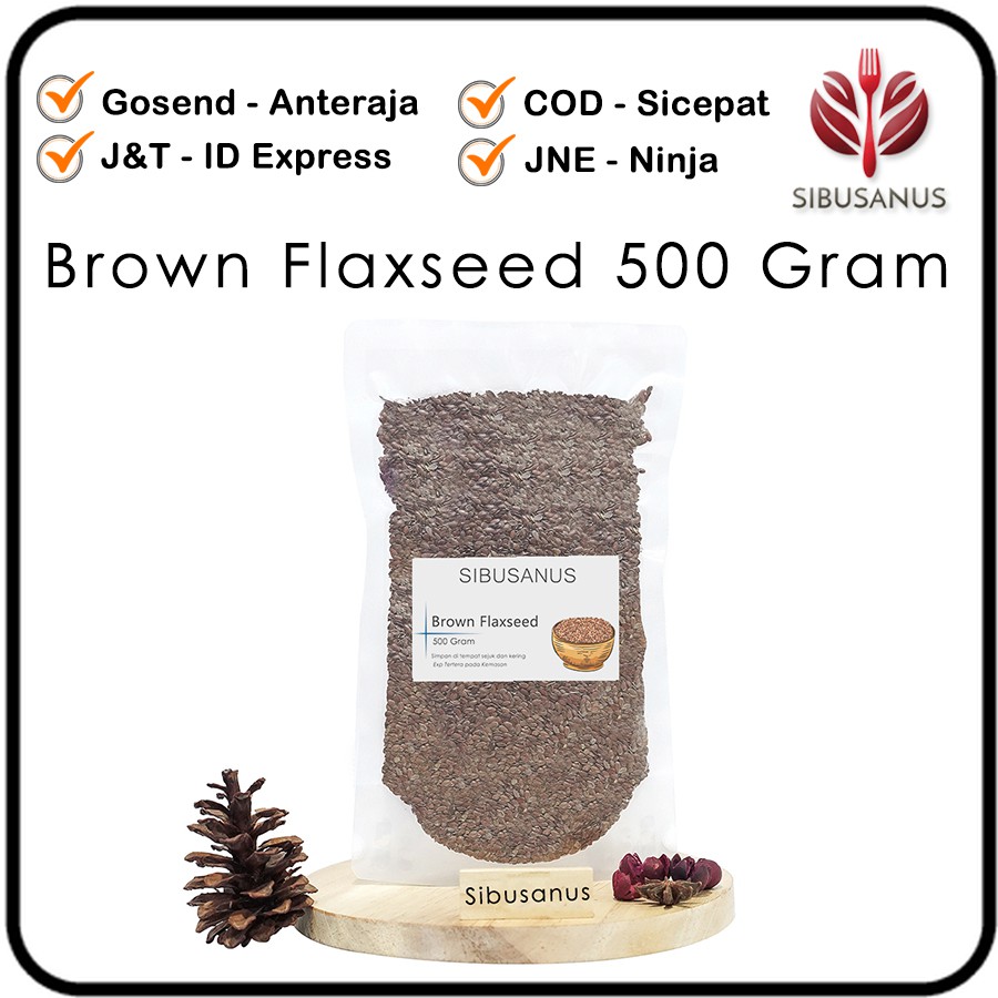 

Brown Flax Seed 500 Gram - Flaxseed Brown Import - Biji Rami Utuh - Brown Flaxseed 500 Gr Import