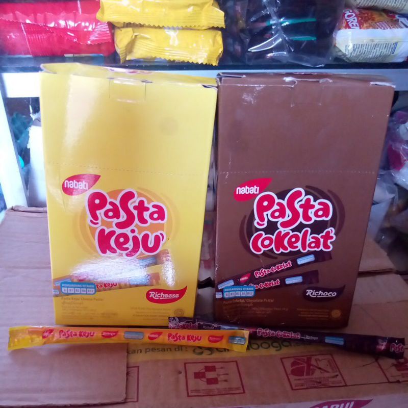 

BOX - Nabati Pasta All Varian Richeese Cheese Keju Richoco Coklat 30x8g 8 Gram