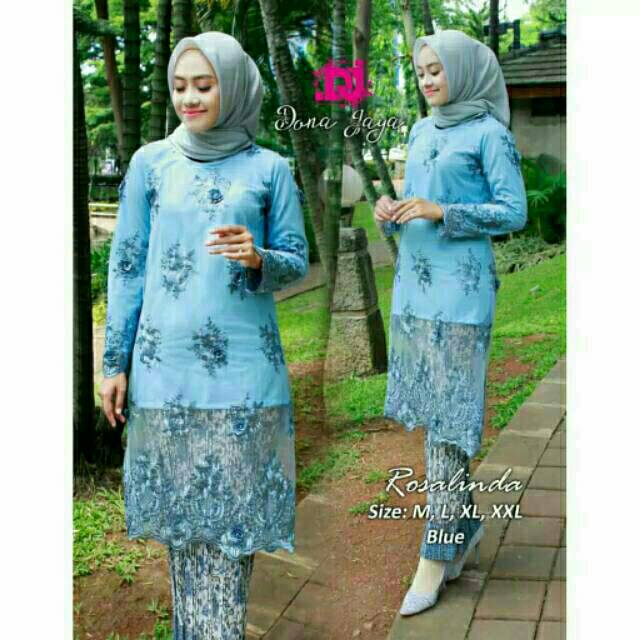 Set kebaya nurhaliza tule terbaru