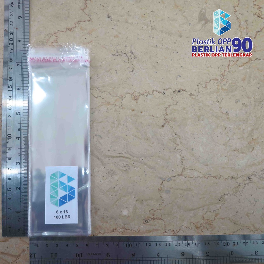 

6X16 CM PLASTIK OPP (SEAL/LEM) TEBAL 20 MIC ASLI / PLASTIK KEMASAN