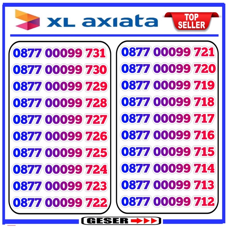 Nomor cantik XL axiata - kartu perdana xl - no cantik xl