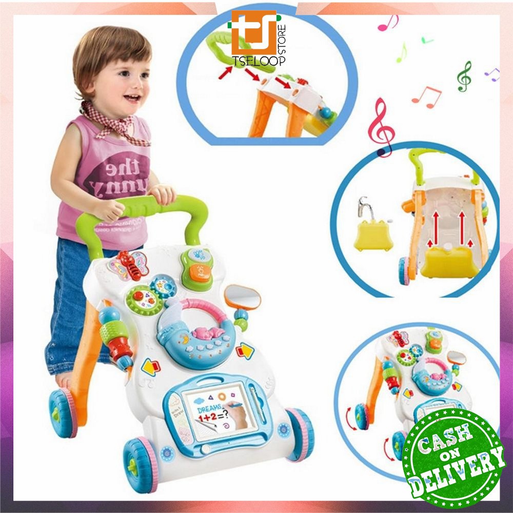 Jual OFM-M18 Baby Push Walker / Alat Bantu Jalan Bayi Mainan Edukasi