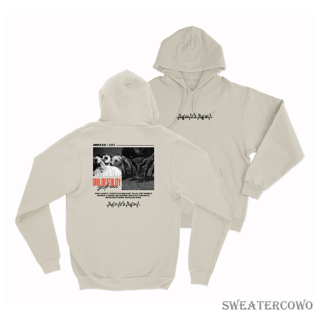 Sweaterpolos Hoodie Jumper DUALMENTALITY ( Sablon ) Unisex Pria &amp; Wanita