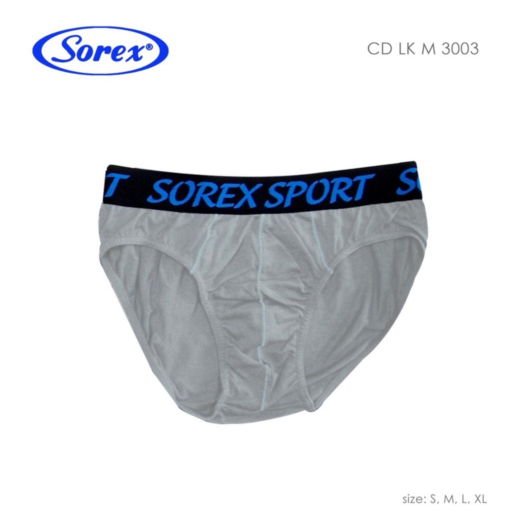 CD SOREX PRIA M3003 ( HARGA DI ATAS 1BOX ISI 3PCS ) - SOREX SPORT - CELANA DALAM PRIA MURAH BAHAN KATUN ANTI IRITASI DAN LEMBUT BAGUS DAN NYAMAN - CD SOREX COWOK ANAK DEWASA REMAJA - SIZE M L XL - KARET LEBAR MODEL SPORT - AR98STORE