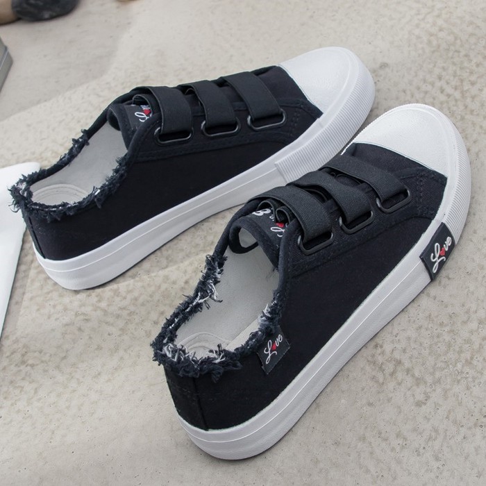 SNEAKER 0082 SEPATU KANVAS PUTIH WANITA / SNEAKER TANPA TALI TERBARU-3