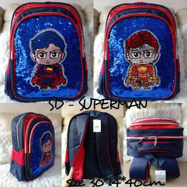 Tas ransel sequin karakter