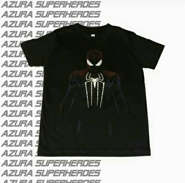 Kaos Superhero Spiderman Glow in The Dark Pria