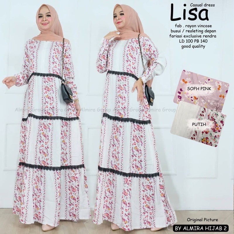 set wanita/gamis vincose lisa