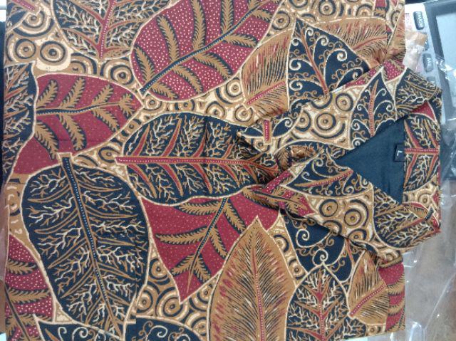 Dwi Sukmo Cabut Sogan Kemeja Batik Pria Katun Cabut Primisima Full Furing