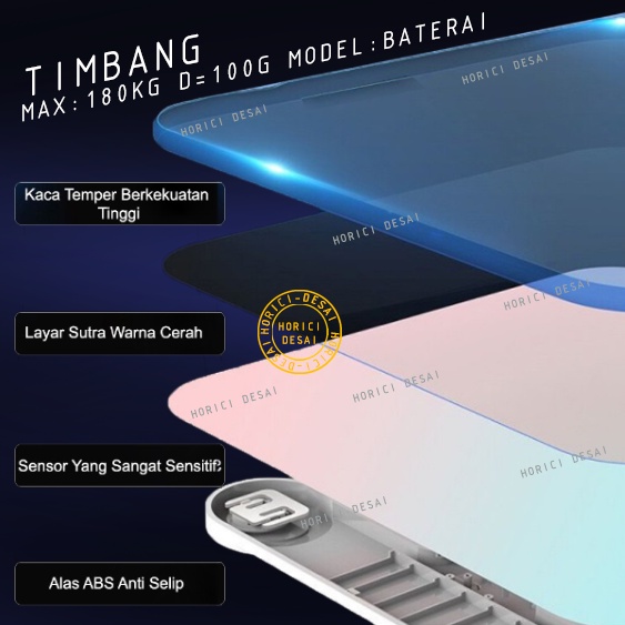 MURAH ASLI Timbangan  Kaca Digital - Elektronik 180kg KARTUN SCALE