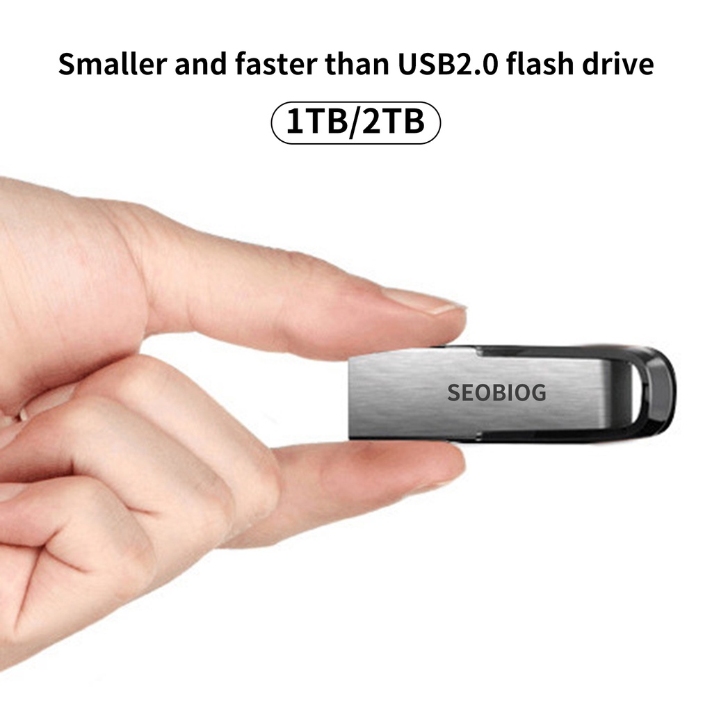 (Huluboy) Flashdisk USB 3.0 1TB 2TB High Speed Anti Air Bahan Metal Untuk SEOBIOG U Disk