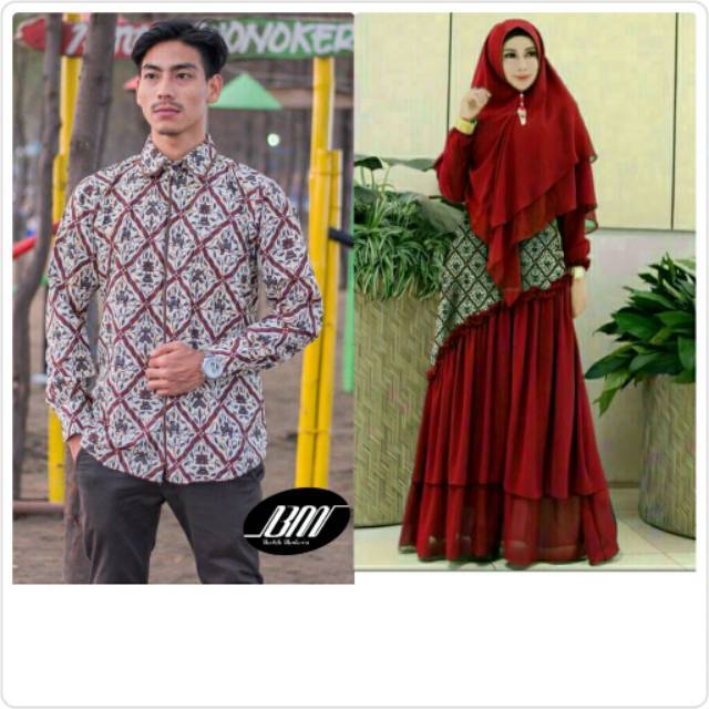 Couple hijab syari batik unggul jaya wajik