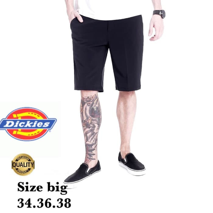 CELANA CHINO PENDEK BIG SIZE DICKIES HITAM SIZE 28 - 38 CHINO SHORT CINO CINOS