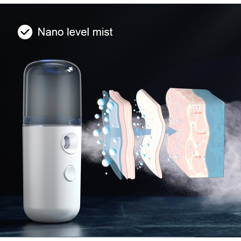 Nano Spray Mini Portable Facial Humidifier Perawatan Wajah Nano Spray Wajah Face Mist Sprayer Pelembab Wajah