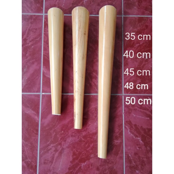 Ready..kaki kursi /kaki meja/kaki kayu/ bulat / stool / kabinet bulat ukuran 35cm  40cm 45cm 48cm 50